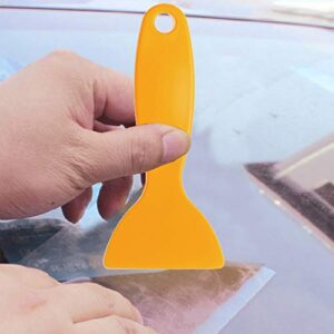 Wakauto Window Tint Tool Triangle Film Scraper Car Vinyl Applicator Tools Yellow Go Corner Squeegee Pack of 10