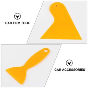 Wakauto Window Tint Tool Triangle Film Scraper Car Vinyl Applicator Tools Yellow Go Corner Squeegee Pack of 10