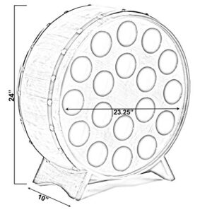 Vintiquewise Wooden Stackable Round Shaped Wine Barrel Wine Rack, 1 Rack