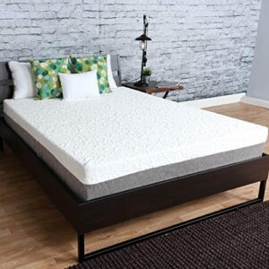 travel happy new item 10 inch graphite gel memory foam mattress for medium comfort with a premium 8-way stretch cover for more luxurious comfort (queen 60 x 80)