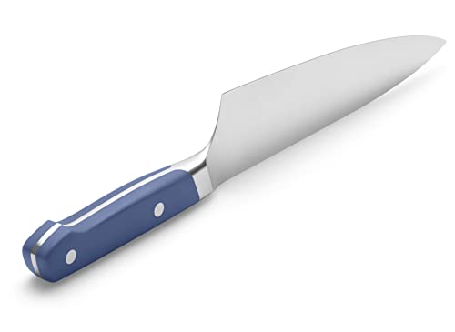 Misen Chef Knife - 8 Inch Professional Kitchen Knife - High Carbon Stainless Steel Ultra Sharp Chef's Knife, Blue