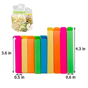 40 Pcs Plastic Sealing Clips,Bag Clips for Food,Food Sealing Clip for Snack,Chips Bags,Kitchen Storage Bag in 2 Sizes,3.6/4.3 inch