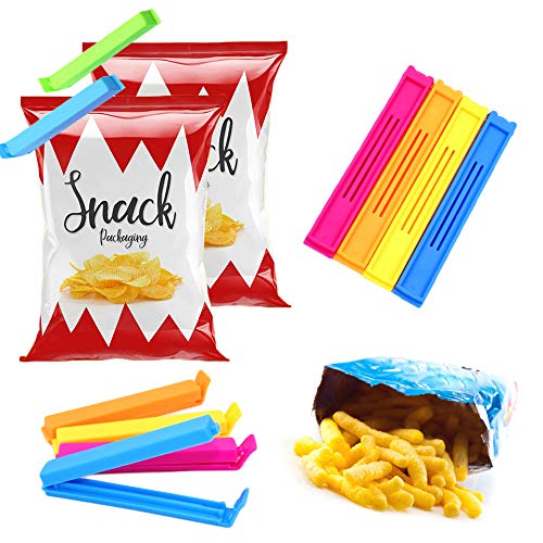 40 Pcs Plastic Sealing Clips,Bag Clips for Food,Food Sealing Clip for Snack,Chips Bags,Kitchen Storage Bag in 2 Sizes,3.6/4.3 inch