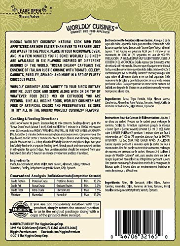 Higgins Worldly Cuisines Tuscan Dream Bird Treat, 2 Ounces (3 Pack)