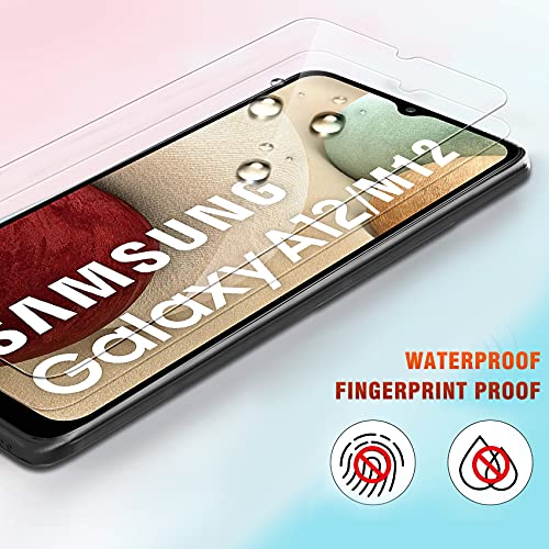 Ferilinso [6 Pack] 3 Pack Screen Protector + 3 Pack Camera Lens Protector for Samsung Galaxy A12/A12 Nacho [HD] [Tempered-Glass] [Case Friendly] [Anti-Fingerprint] [Easy Installation]