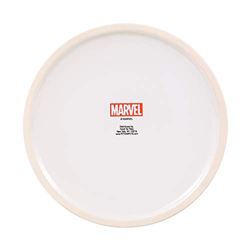 Marvel Comics Avengers Ceramic Dog Bowl, 6-Inch | White Ceramic Dog Bowl with Official Avengers Characters and Logo | Medium Dog Food Bowl or Water Bowl for Dry and Wet Food | 3.5 Cups 28 oz