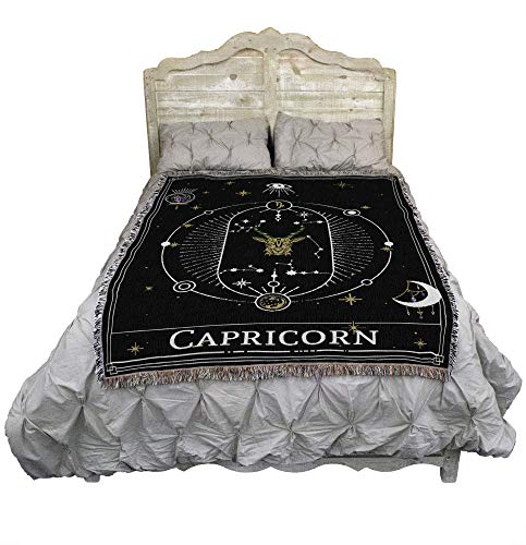 Pure Country Weavers Zodiac - Capricorn Tarot Card Blanket - Gift Tapestry Throw Woven from Cotton - Made in The USA (72x54)