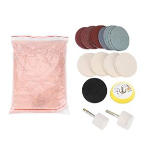voluxe glass polishing kit, light weight upgraded glass scratch removal, easy to use car windshields for windows mirrors