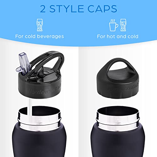 Insulated Stainless Steel Metal Water Bottle with Straw Lid - Vacuum Insulated Water Bottles, Keeps Hot and Cold - Sports Canteen Bottle By Hydracentials