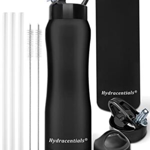 Insulated Stainless Steel Metal Water Bottle with Straw Lid - Vacuum Insulated Water Bottles, Keeps Hot and Cold - Sports Canteen Bottle By Hydracentials