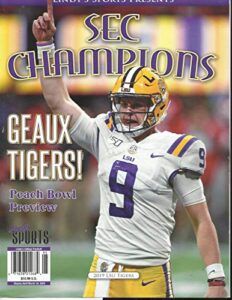lindy's sports presents, sec champions 2020 geaux tigers ! * peach bowl preview