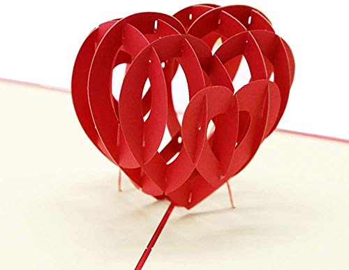 Handmade 3D Valentines Day Pop Up Card With Envelopes, Wedding Card, Thanksgiving Cards,Greeting Cards, Birthday Card, Mothers Day Cards from Daughter,Anniversary Card Gifts For Her/Him