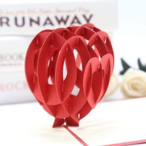 Handmade 3D Valentines Day Pop Up Card With Envelopes, Wedding Card, Thanksgiving Cards,Greeting Cards, Birthday Card, Mothers Day Cards from Daughter,Anniversary Card Gifts For Her/Him