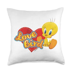 looney tunes tweety love bird valentine's day throw pillow, 18x18, multicolor