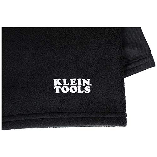 Klein Tools 60466 Neck and Face Warming Gaiter, Double-Layered Half-Band, Black, One Size fits Most
