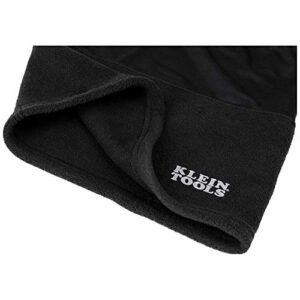 Klein Tools 60466 Neck and Face Warming Gaiter, Double-Layered Half-Band, Black, One Size fits Most