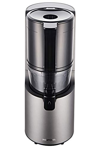 Hurom H-200 Easy Clean Electronic Juicer Machine (Silver) - Self Feeding Slow Juicer w Big Mouth Hopper to Fit Whole Fruits & Vegetables - Healthy Living - Rinse Clean No Scrub BPA Free Easy Assembly