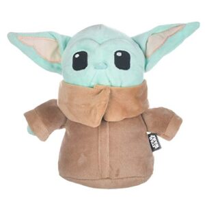star wars mandalorian the child plush figure dog toy | 6 inch small dog toy from the mandalorian - soft and plush dog toys, safe fabric squeaky dog toy for all dogs
