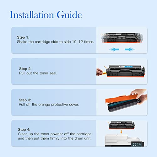 Valuetoner Compatible Toner Cartridge Replacement for HP 204A CF510A CF511A CF512A CF513A to use with Color Laserjet Pro MFP M180nw M154nw M180n M154a MFP M181fw Printer Tray(4-Pack)