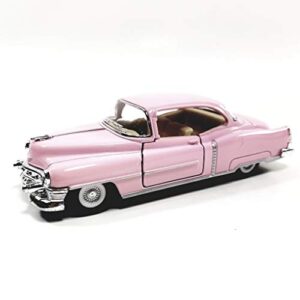 kinsmart cadillac series 62 1953 cotton candy pink 2 door coupe 1/43 o scale diecast car for unisex children