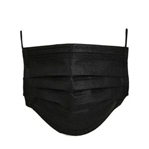 Kenko Disposable 4-Ply Face Masks, Breathable & Comfortable Filter Safety Mask, Protection Mask for Dust Air Pollution (50, Black)