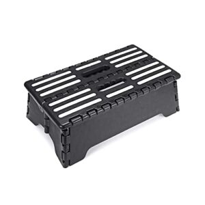 5 inch portable folding step stool(black),opens easy in indoor and outdoor universal,durable plastic material supports 300 lbs,folding ladder storage for kitchen,toilet,bathroom, bedroom,camping ect