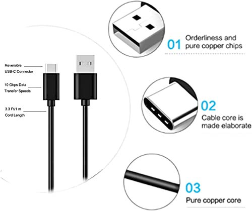 USB C Type-C Charger Cable Charging Cord Compatible With for Skullcandy Indy Evo, Push Ultra, Sesh Evo, Indy Fuel, Grind Fuel, Indy ANC, Collina Strada Crusher Evo, Crusher Hesh Evo Headphones Earbuds