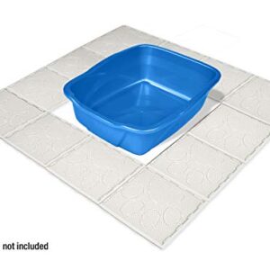 Van Ness Pets Trackless Cat Litter Mat Tiles, Customizable And ExpAndable, Set of 4 Tiles