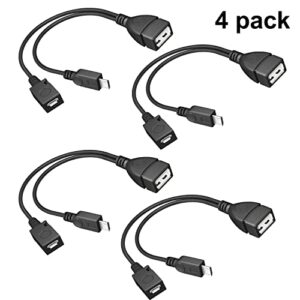 andtobo micro usb otg adapter with power for host devices/fire stick etc - 4 pack