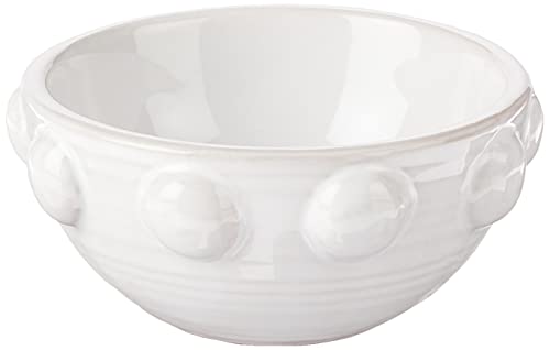 Mud Pie Dotted Dip and Tray Set, Size 5" x 14" 2" x 4 1/4" Dia | Spreader 6 1/2", White