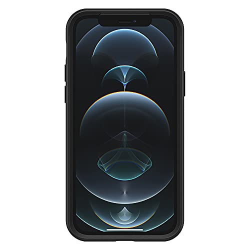 OtterBox iPhone 12 and 12 Pro Case, Symmetry Series+, Ultra-Sleek, Snaps to MagSafe, Raised Edges Protect Camera & Screen - Black