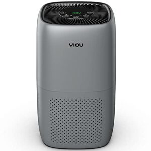 yiou air purifier for home large room up to 547ft²,h13 true hepa filter for allergies pets smokers,24db smart air filter block most pet dander pollen smoke,available for california,grey