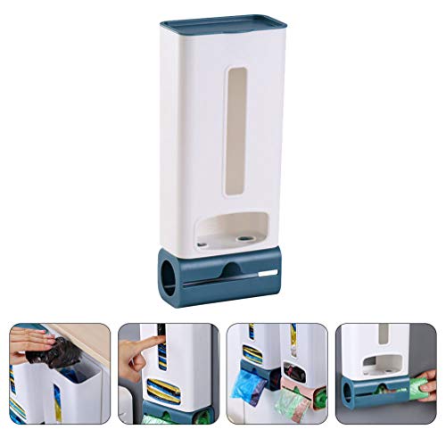 Cabilock Wall Mount Grocery Bag Dispenser Wall Mount Garbage Bag Saver Hanging Storage Box for Household Kitchen Bathroom