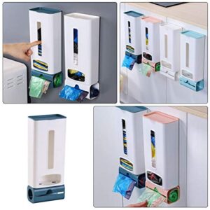 Cabilock Wall Mount Grocery Bag Dispenser Wall Mount Garbage Bag Saver Hanging Storage Box for Household Kitchen Bathroom