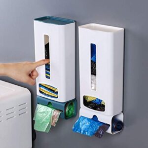 Cabilock Wall Mount Grocery Bag Dispenser Wall Mount Garbage Bag Saver Hanging Storage Box for Household Kitchen Bathroom