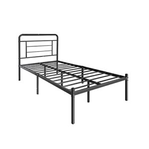 amazon basics modern studio 14-inch platform metal bed frame, twin