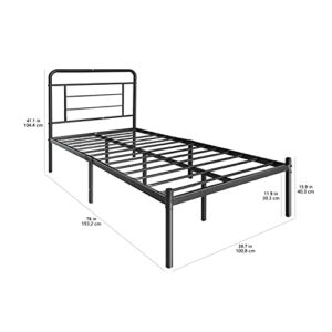 Amazon Basics Modern Studio 14-Inch Platform Metal Bed Frame, Twin