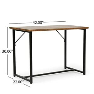 Christopher Knight Home Vinton Desk, Black + Honey Brown