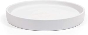 willowy matte white ceramic pot saucer - drainage tray for 9, 10, 11, 12 inch planters + more sizes
