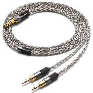 gucraftsman 6n single crystal silver upgrade headphones cable 4pin xlr/2.5mm/4.4mm balance headphone upgrade cable for sennheiser hd700 (4.4mm plug)