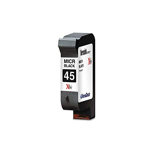 VersaInk-Nano 45 TIJ 2.5 MICR Black Ink Cartridge - Compatible with HP 45 TIJ, C8842A and 51645A Cartridge Models