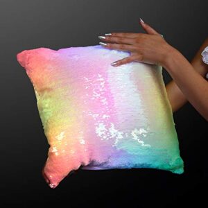 FlashingBlinkyLights Luminous Light Up Flip Sequin Pillow