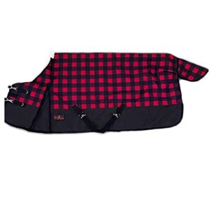 wire horse superior 1200 denier 300 gram heavy weight waterproof turnout blanket (86", buffalo plaid)