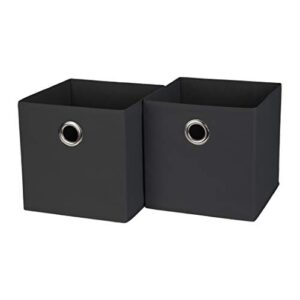 richards homewares foldable storage cube, 2-piece set, black