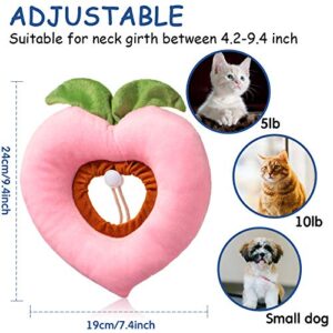 Weewooday 4 Pieces Cat Recovery Collar Cute Cat Neck Cone Cat Elizabeth Padded E-Collar Anti-bite Lick Dog Collar with Smooth Texture for Kitten and Cat