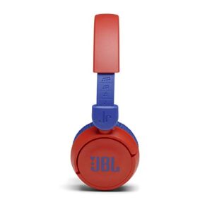 JBL Jr310BT Kids Wireless On-Ear Headphones - Bluetooth Headphones with Microphone, Safe Sound Under 85dB Volume, 30H Battery, Foldable, Comfort, Easy, Soft, Cool Colors (Red)