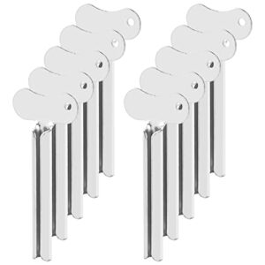 framendino, 10 pack stainless steel tube squeezer toothpaste squeezer keys dispenser roller for toothpaste cosmetic silver