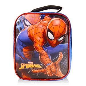 Marvel Spiderman Lunch Box Set - Spiderman School Supplies Bundle Featuring Spiderman Stickers and Cars Water Pouch
