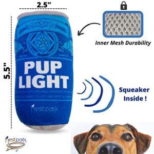 Nestpark Pup Light and Pups Blue Rubbin - Funny Dog Toys - Plush Squeaky Dog Toys for Medium, Small and Large - Cute Dog Gifts for Dog Birthday - Cool Stuffed Parody Dog Toys (2 Pack) (Mix)