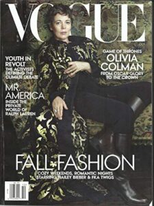vogue magazine, fall fashion * game of thrones olivia colman october, 2019